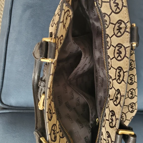 Michael Kors Monogrammed Canvas Handbag - Picture 6 of 16